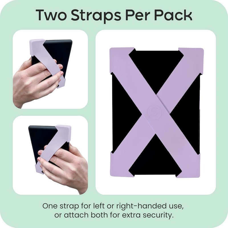 Strapsicle Silicone Hand Strap – Kindle & Paperwhite (6”) Gen 7–10, 6” Kobos – Medium – 2-Pack – Pine – Comfy Alternative to Case or Cover - Image 4